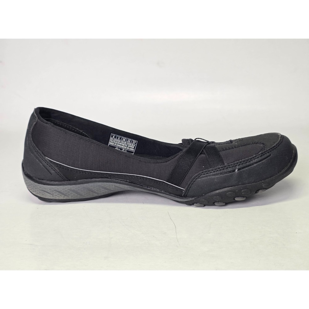 SKECHERS Relaxed Fit Women's Shoes Size 8 Black Memory Foam Slip On Ballets - Picture 5 of 11